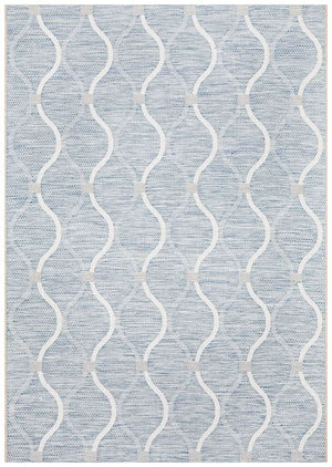 Tara Denise Trellis Rug Blue
