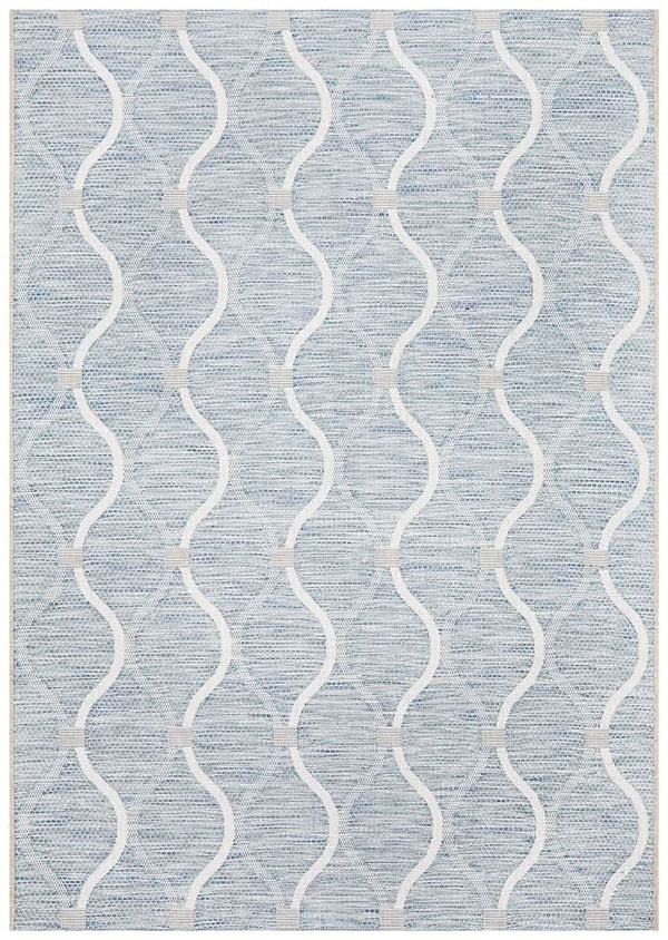 Tara Denise Trellis Rug Blue