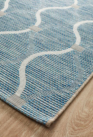 Tara Denise Trellis Rug Blue
