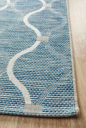Tara Denise Trellis Rug Blue