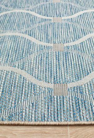 Tara Denise Trellis Rug Blue