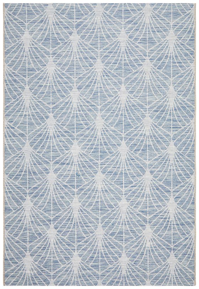 Tara Fern Trellis Rug Blue