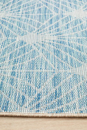 Tara Fern Trellis Rug Blue