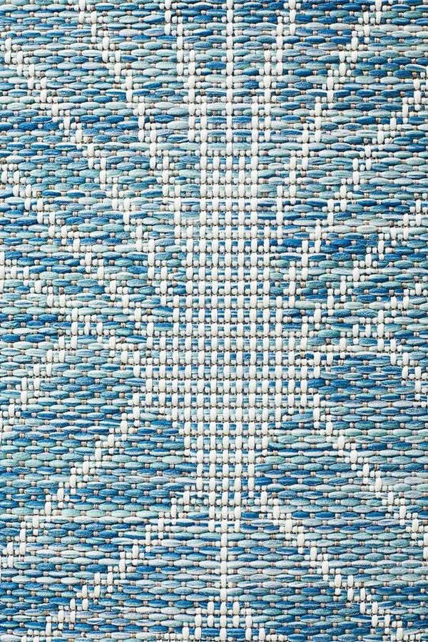 Tara Fern Trellis Rug Blue