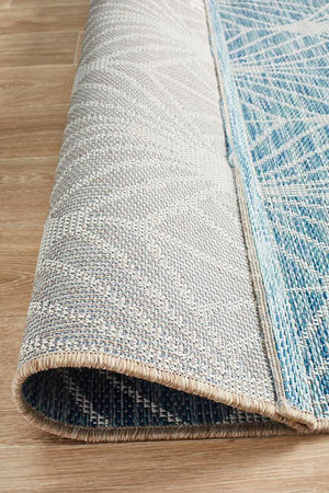 Tara Fern Trellis Rug Blue
