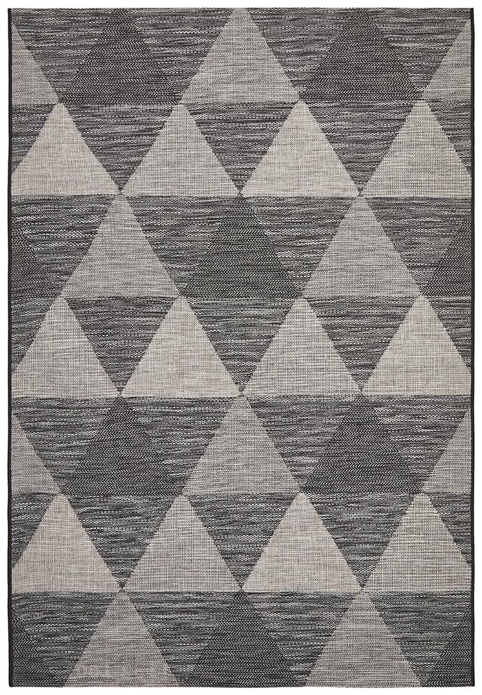 Tara Geo Rug Black