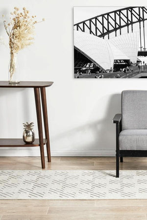 CITY Alice Natural White Runner Rug