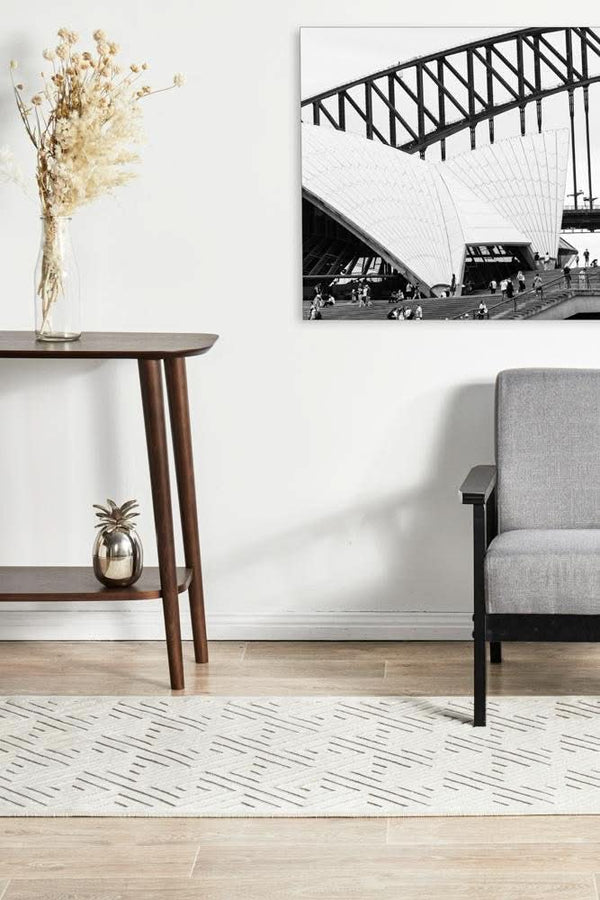 CITY Alice Natural White Runner Rug