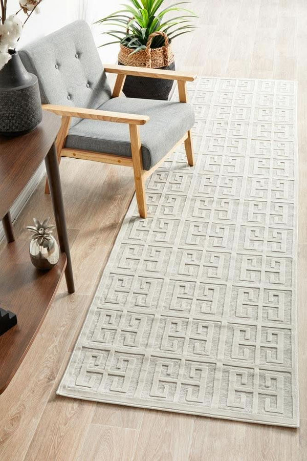 CITY Brenda Natural White Runner Rug