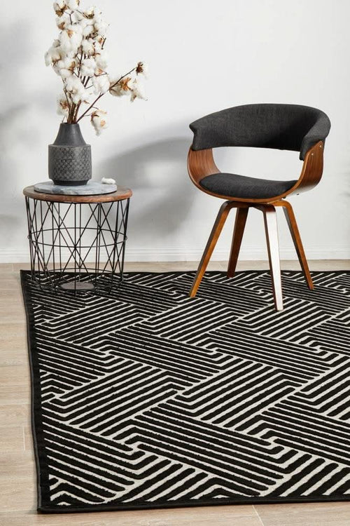 CITY Cindy Black & Gold Rug