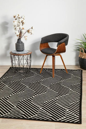 CITY Cindy Black & Gold Rug