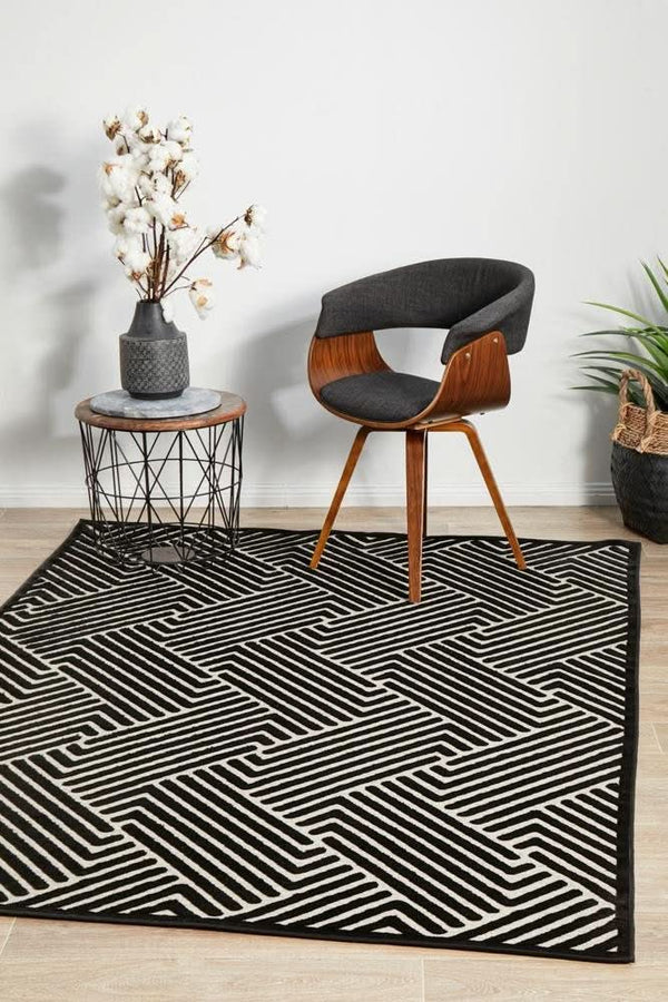 CITY Cindy Black & Gold Rug