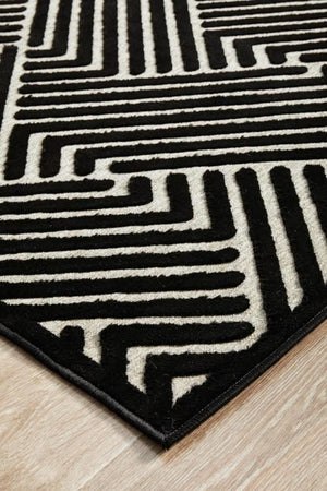 CITY Cindy Black & Gold Rug