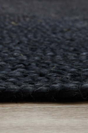Bondi Black Oval Rug