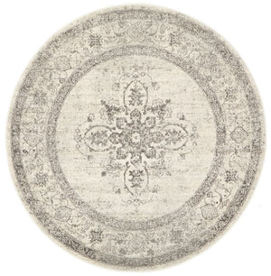 NILA 977 Silver Round Rug