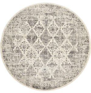 NILA 999 Grey Round Rug