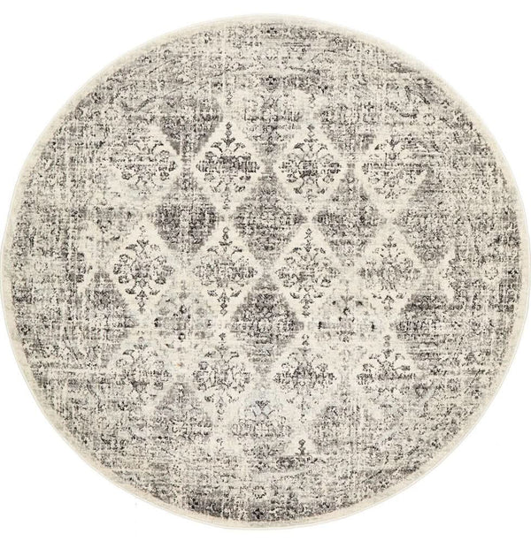 NILA 999 Grey Round Rug