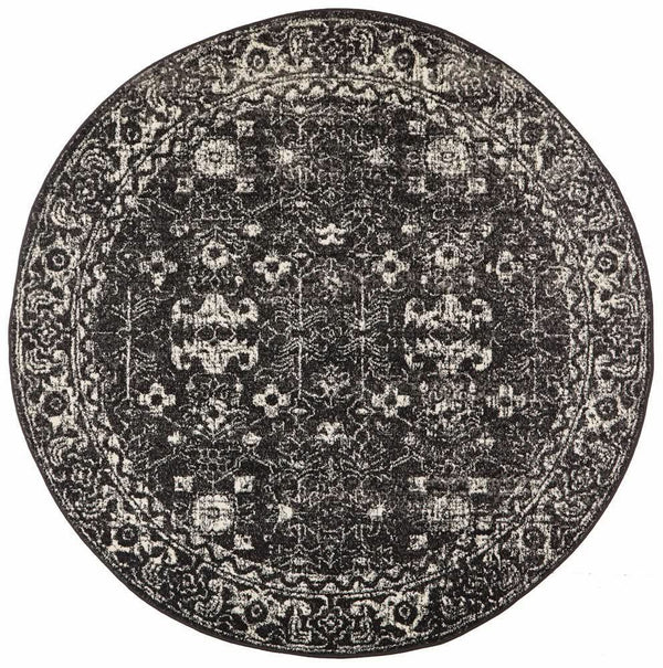ENVI Estella Charcoal Transitional Round Rug