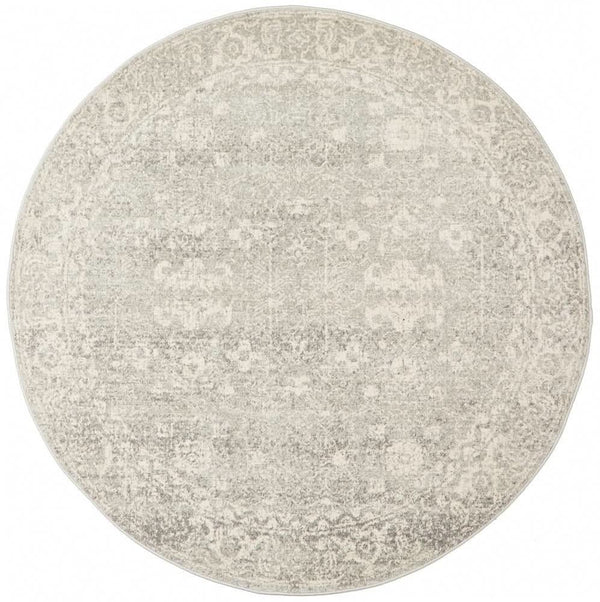 ENVI Shine Silver Transitional Round Rug