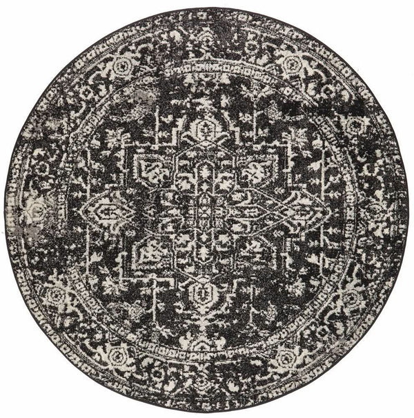 ENVI Scape Charcoal Transitional Round Rug