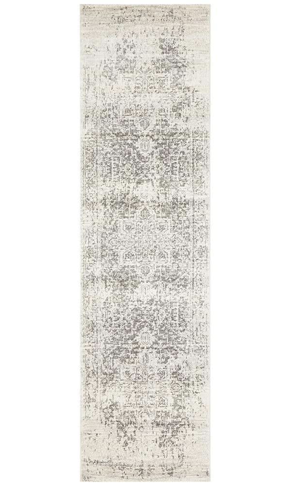 ENVI Dream White Silver Transitional Runner Rug