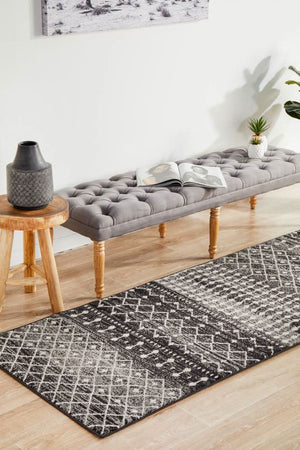 ENVI Simplicity Black Transitional Runner Rug