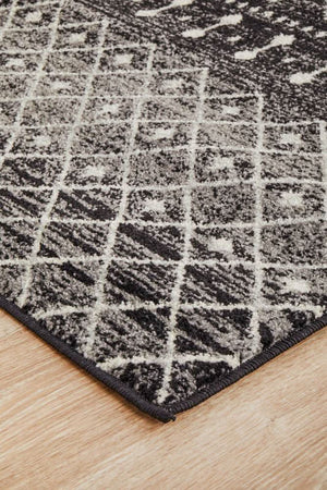 ENVI Simplicity Black Transitional Runner Rug