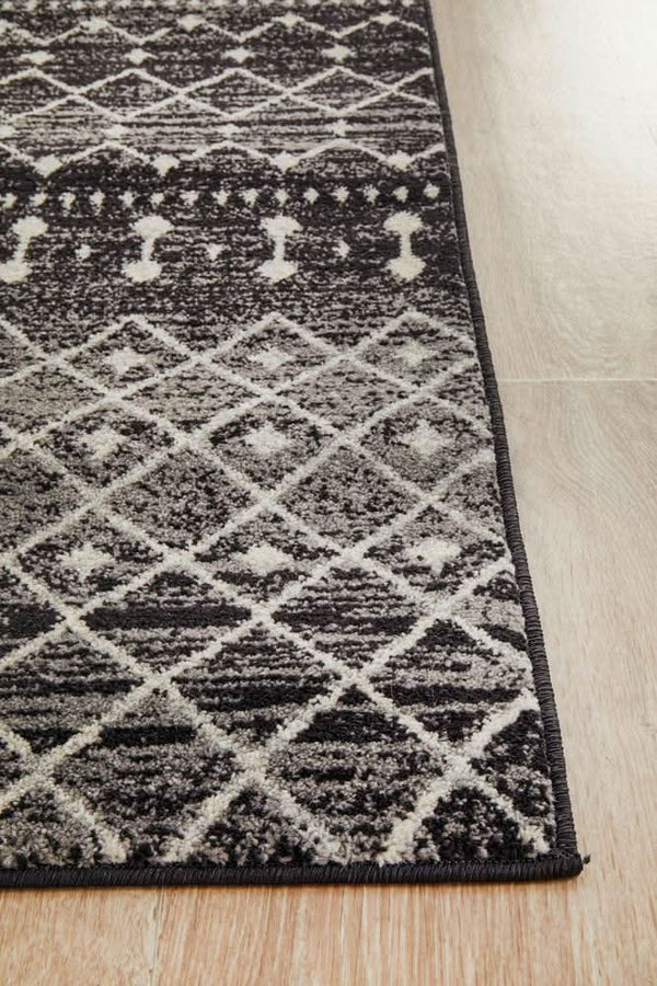 ENVI Simplicity Black Transitional Runner Rug