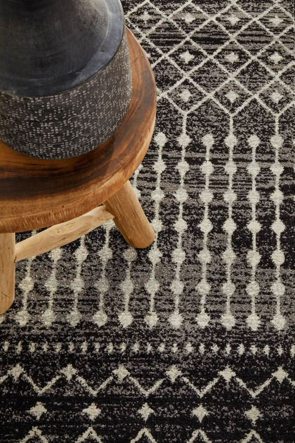 ENVI Simplicity Black Transitional Runner Rug