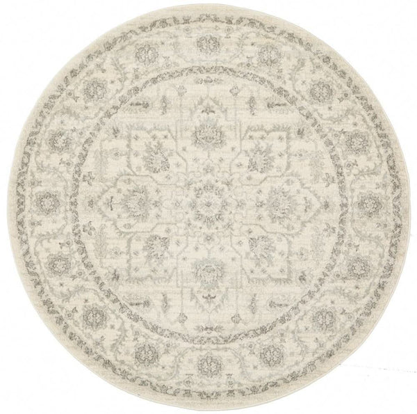 ENVI Winter White Transitional Round Rug