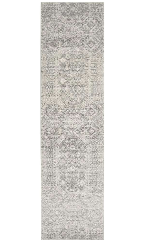 Mirage Zelda Silver Grey Runner Rug