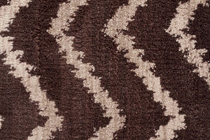 Moroccon Style  Chevron Design Brown Beige Rug