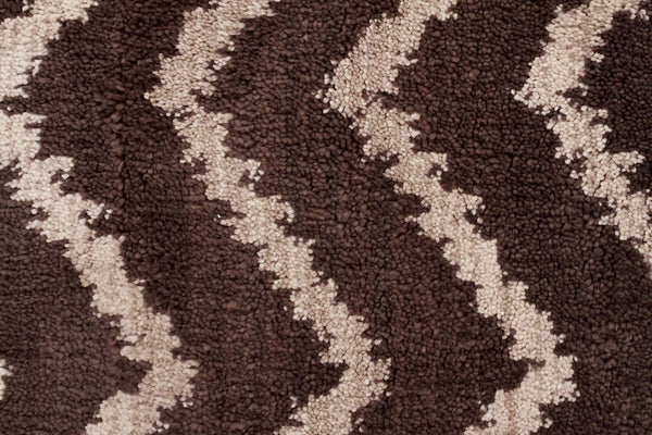 Moroccon Style  Chevron Design Brown Beige Rug