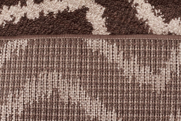 Moroccon Style  Chevron Design Brown Beige Rug