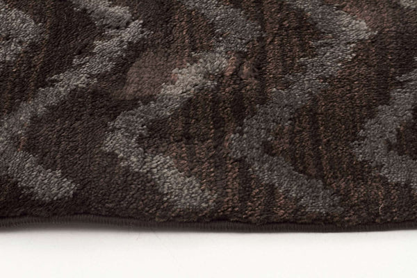 Moroccon Style  Chevron Design Brown Grey Rug