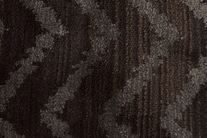 Moroccon Style  Chevron Design Brown Grey Rug