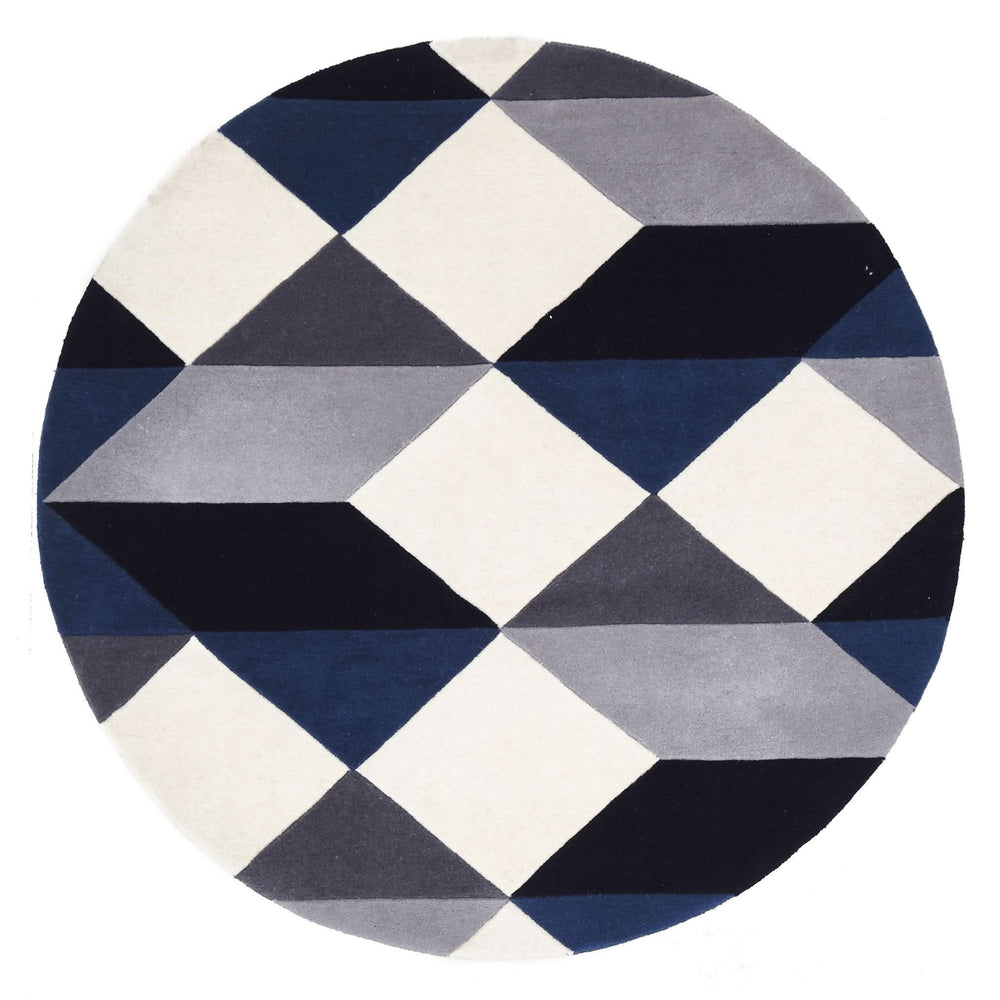 Matrix Pure Wool 904 Steel Round Rug