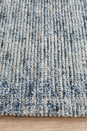 AURA Indigo Cotton Rayon Rug
