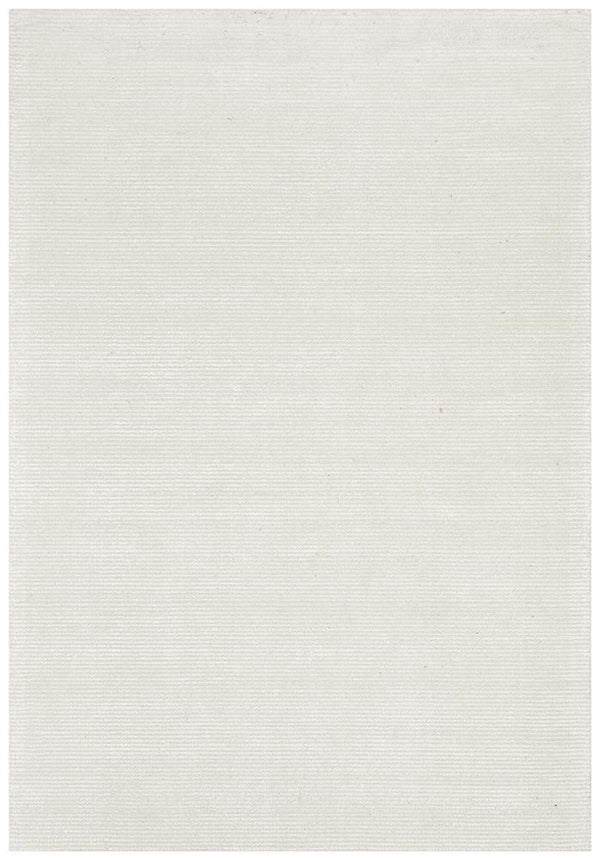 AURA Ivory Cotton Rayon Rug