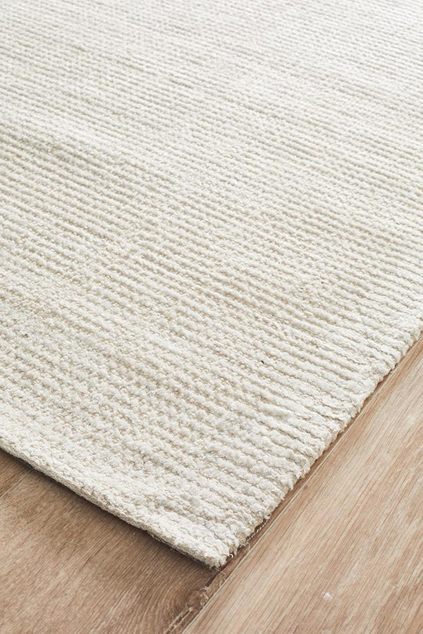 AURA Ivory Cotton Rayon Rug