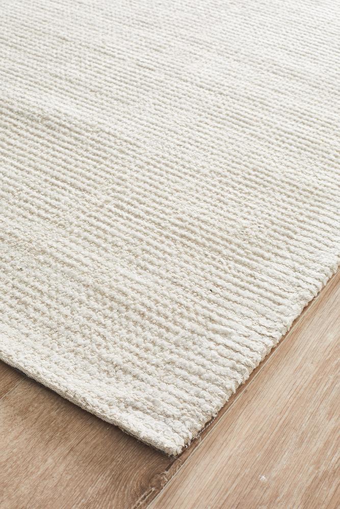 AURA Ivory Cotton Rayon Rug