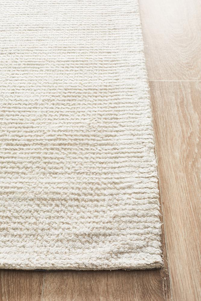 AURA Ivory Cotton Rayon Rug