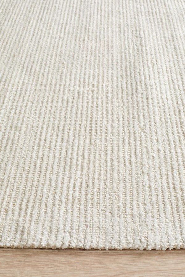 AURA Ivory Cotton Rayon Rug
