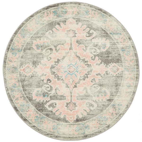 VIBE 701 Grey Round Rug