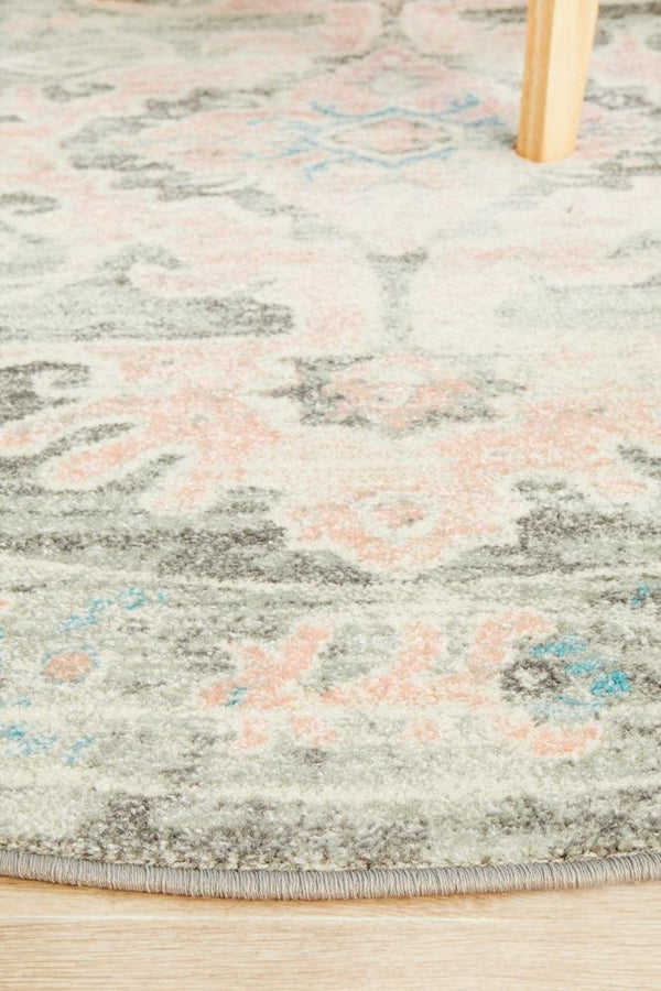 VIBE 701 Grey Round Rug