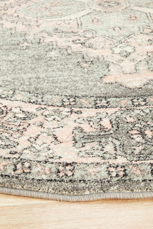 VIBE 703 Grey Round Rug