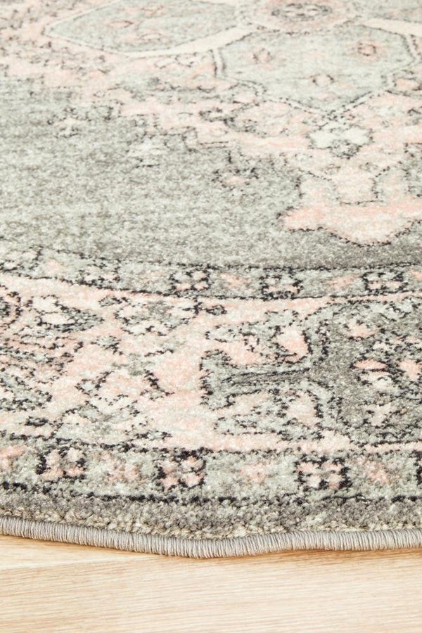 VIBE 703 Grey Round Rug
