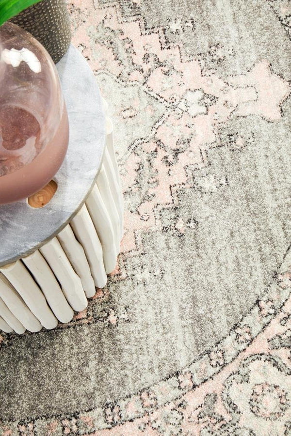 VIBE 703 Grey Round Rug