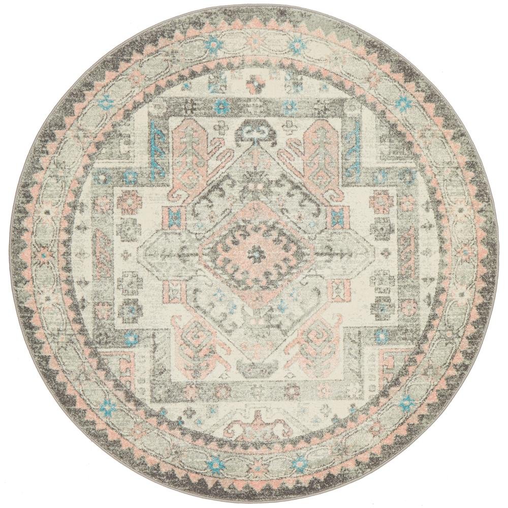 VIBE 704 Silver Round Rug