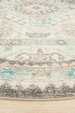 VIBE 704 Silver Round Rug